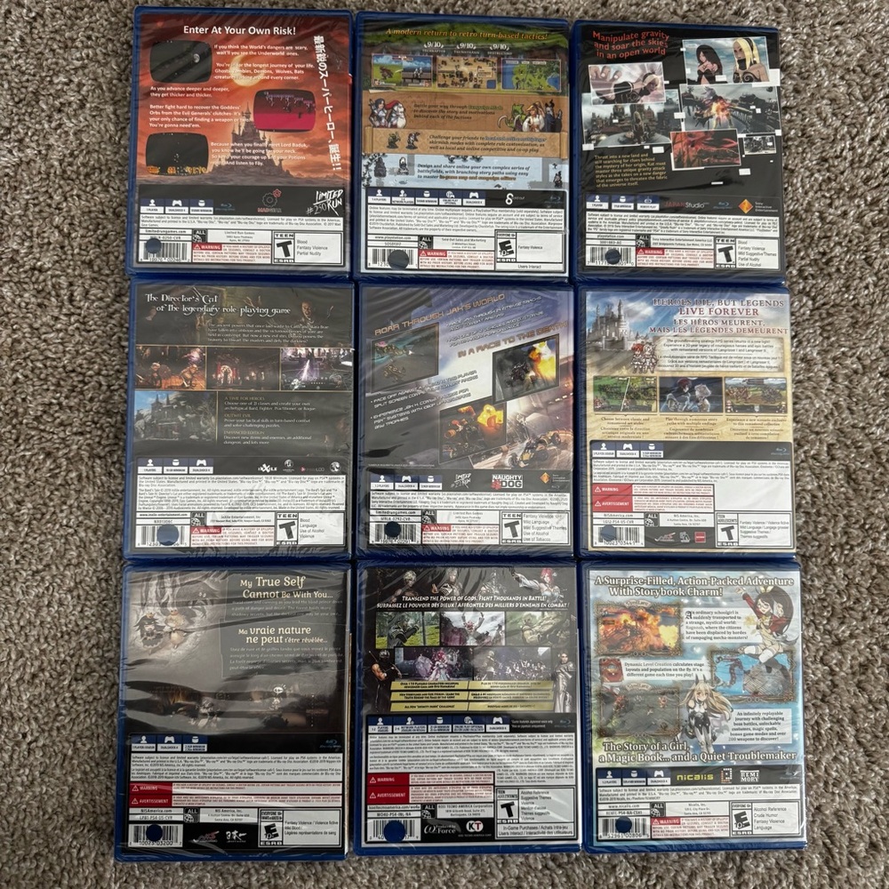 NEW PS4 9 Game Bundle Langrisser, Jak X, Gravity Rush,RemiLore, Orochi 4, more - Picture 2 of 16